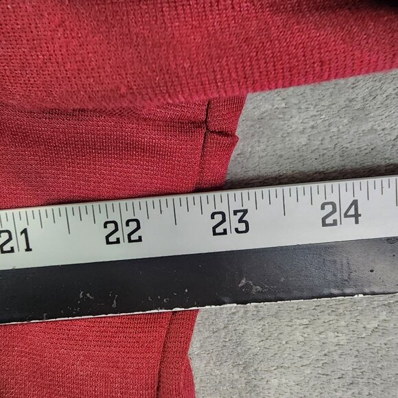 Womens Burgundy LuLaRoe Open Front Cardigan Blazer Long Sleeve Pockets Size M - Picture 8 of 9